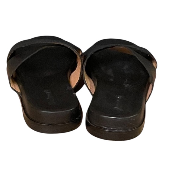 Madewell Louisa Fam Black Leather Slides Shoes Style ND954 - Picture 8 of 9